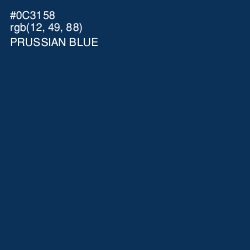 #0C3158 - Prussian Blue Color Image